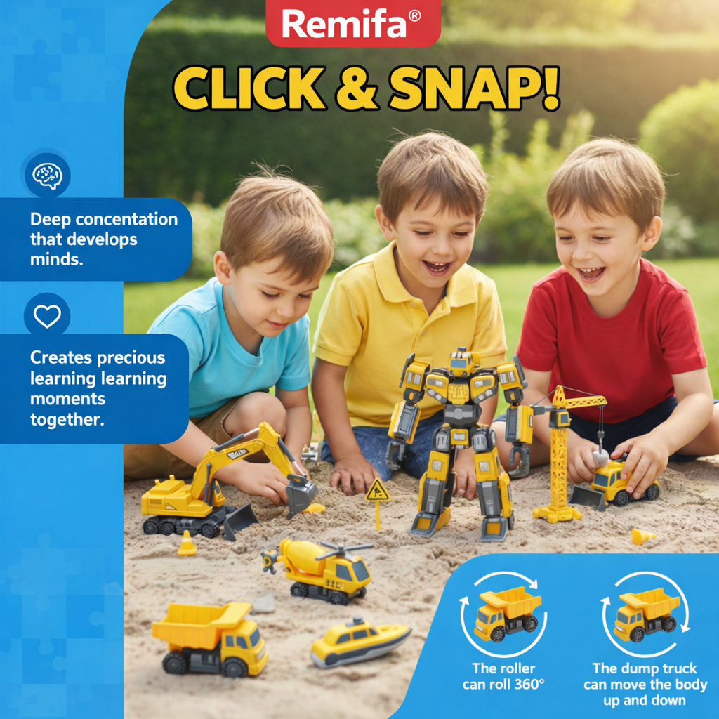 Remifa®Savy Magnetic Robo Car Adventure with Storage Box