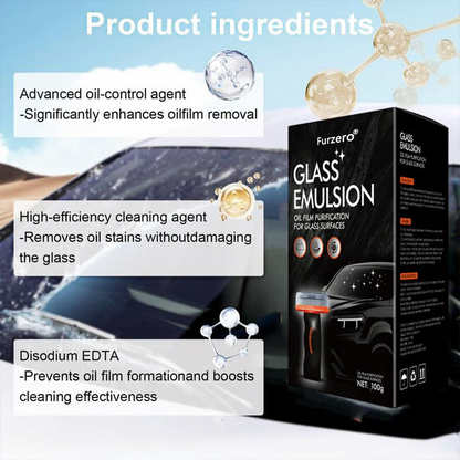 Furzero® Glass Emulsion — The Ultimate Deep-Clean Treatment for Crystal-Clear, Safe, Comfort Driving