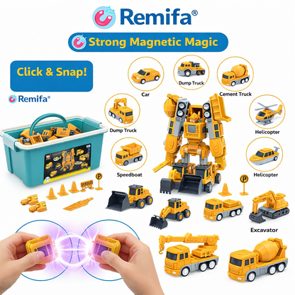Remifa®Savy Magnetic Robo Car Adventure with Storage Box