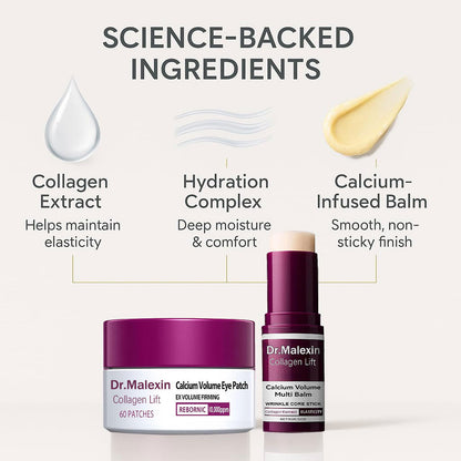 [Dr.Malexin Official]🍀Calcium Volume Multi Balm+Eye Patch 60ea Korean Skin Care Cosmetics