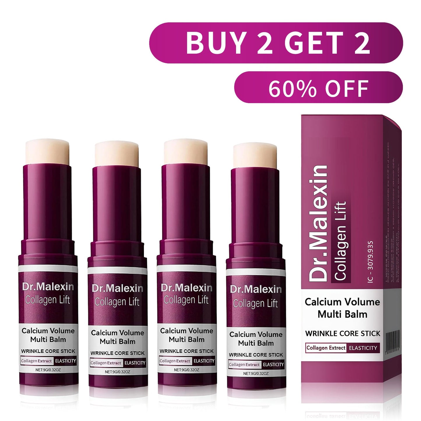 [Dr.Malexin Official]🍀Calcium Volume Multi Balm+Eye Patch 60ea Korean Skin Care Cosmetics