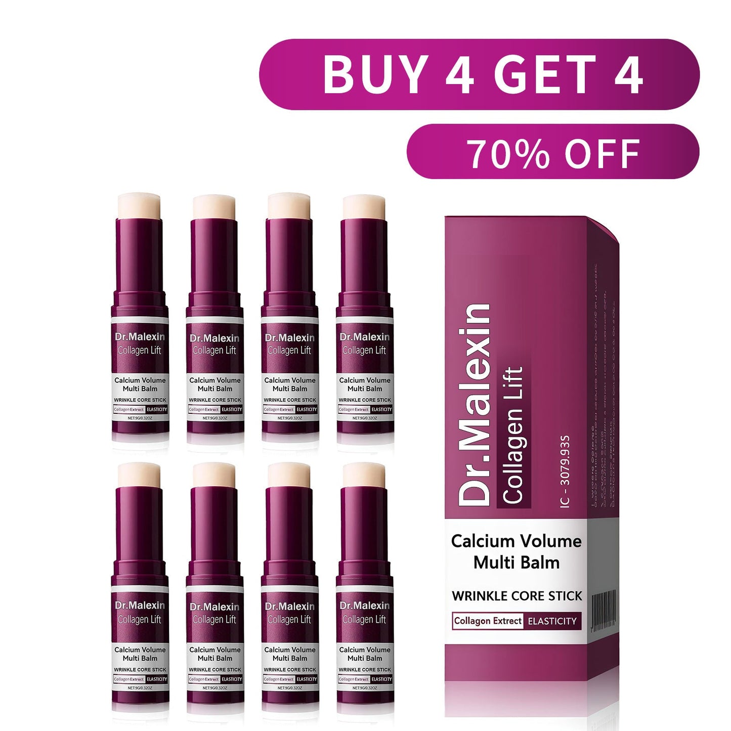 [Dr.Malexin Official]🍀Calcium Volume Multi Balm+Eye Patch 60ea Korean Skin Care Cosmetics