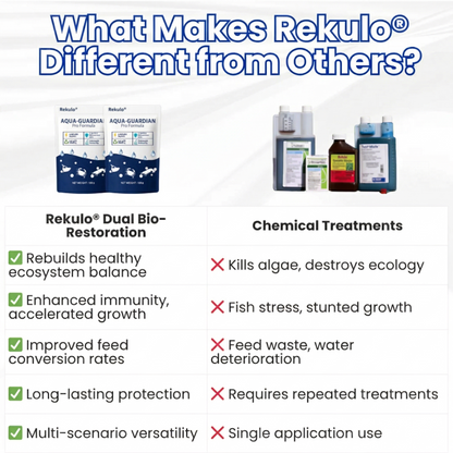 Rekulo® Aqua-Guardian Pro Formula🐟 From Swampy Green to Crystal Clear – Without the Chemicals
